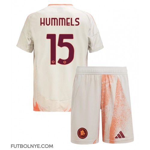 Camiseta AS Roma Mats Hummels #15 Visitante Equipación para niños 2024-25 manga corta (+ pantalones cortos)